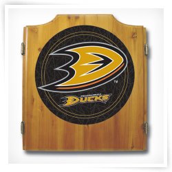 NHL Bristle Dart Board with Cabinet