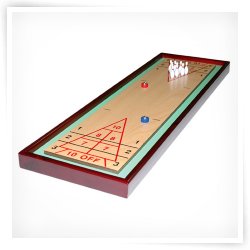 CHH Wooden Shuffleboard with Bowling Table Top Game