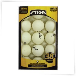 Stiga 38 Pack One-Star Table Tennis Balls