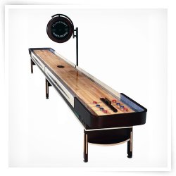Telluride - Espresso Shuffleboard Table with 3 in. Playfield & Electric Scorer